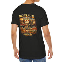 Route 66 Centennial 100 Years back design T-Shirt | Vintage Roadtrip Tee