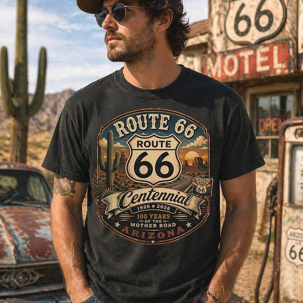 Route 66 Centennial Arizona T-Shirt | Vintage Highway Tee