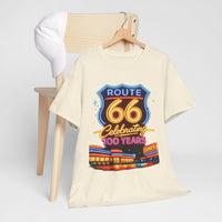 Route 66 Celebration Tee | 100 Years vintage highway sign, diner scene