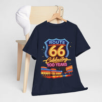 Route 66 Celebration Tee | 100 Years vintage highway sign, diner scene