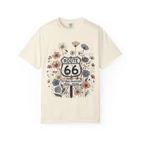 Route 66 Floral Shield 100 Years T-shirt | 1926-2026 Mother Road