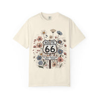Route 66 Floral Shield 100 Years T-shirt | 1926-2026 Mother Road