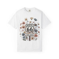 Route 66 Floral Shield 100 Years T-shirt | 1926-2026 Mother Road