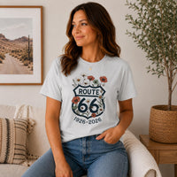 Route 66 Centennial Shirt Vintage Floral Route 66 Tee 1926 2026 Mother Road Gift Retro Road Trip Graphic Tee Americana Shirt