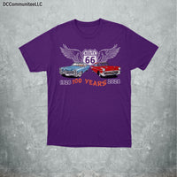 Route 66 Centennial T-Shirt, Retro Classic Cars, American Highway Road Trip Tee