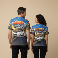 1969 Charger Mopar Muscle Car Shirt Route 66 Wearable Art Tee Classic American Muscle Car Gift for Mopar Fans