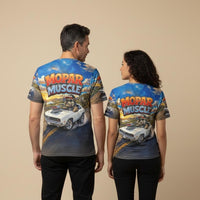 1969 Charger Mopar Muscle Car Shirt Route 66 Wearable Art Tee Classic American Muscle Car Gift for Mopar Fans