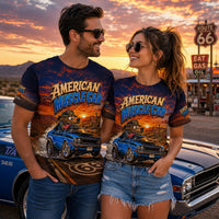 1970 Challenger T/A Shirt, Mopar Muscle Car Wearable Art, Route 66 Racing Tee, Six Pack 340 Classic Car Shirt Gift