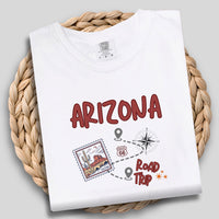 Arizona Road Trip TShirt, Casual Graphic Tee, Travel Shirt, Summer Route 66 Wear, Vacation Gift for Adventure Lovers, Southwest Souvenir Top