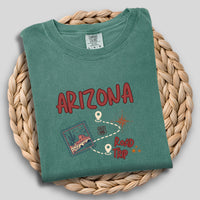 Arizona Road Trip TShirt, Casual Graphic Tee, Travel Shirt, Summer Route 66 Wear, Vacation Gift for Adventure Lovers, Southwest Souvenir Top