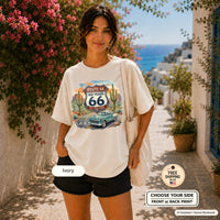 Route 66 100 Years Shirt and Tote Bag, Centennial 2026 Road Trip Gift, Historic Highway Americana Matching Set