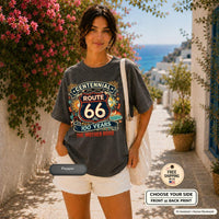 Route 66 Centennial Shirt and Tote Bag, The Mother Road 100 Years Gift, Historic Highway Road Trip Lover Matching Set 2026