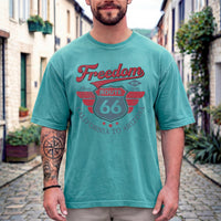 Vintage Route 66 T-Shirt | Freedom Since 1926 California to Arizona | Retro Americana Road Trip Tee | Comfort Colors 1717