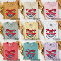 Vintage Route 66 T-Shirt | Freedom Since 1926 California to Arizona | Retro Americana Road Trip Tee | Comfort Colors 1717