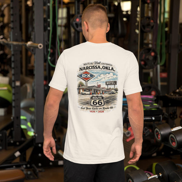 Route 66 Narcissa Oklahoma Centennial T-Shirt (1926-2026)