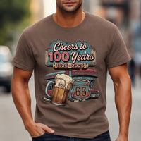 Route 66 100 Years Shirt Vintage Americana T Shirt Centennial Celebration Road Trip Beer Lover Gift Cheers to 100 Years