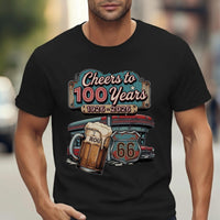 Route 66 100 Years Shirt Vintage Americana T Shirt Centennial Celebration Road Trip Beer Lover Gift Cheers to 100 Years