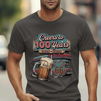 Route 66 100 Years Shirt Vintage Americana T Shirt Centennial Celebration Road Trip Beer Lover Gift Cheers to 100 Years