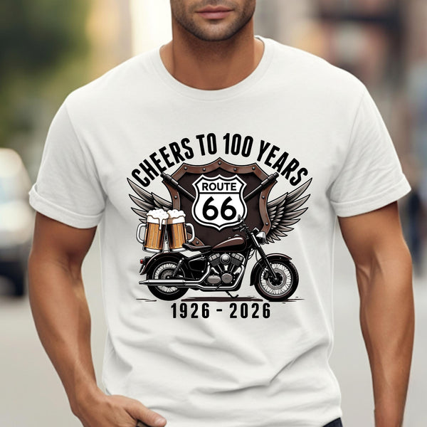 Route 66 100 Years Shirt Vintage Americana T Shirt Centennial Celebration Road Trip Beer Lover Gift Cheers to 100 Years