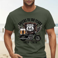 Route 66 100 Years Shirt Vintage Americana T Shirt Centennial Celebration Road Trip Beer Lover Gift Cheers to 100 Years
