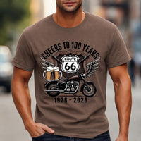 Route 66 100 Years Shirt Vintage Americana T Shirt Centennial Celebration Road Trip Beer Lover Gift Cheers to 100 Years