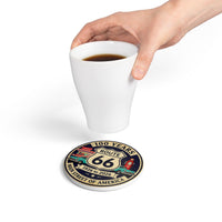 Route 66 100 Years Ceramic Coaster | Vintage Cars, 1926-2026 Memorabilia
