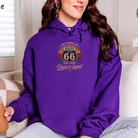 Retro Route 66 100th Anniversary Tee, 1926–2026 Centennial Sweatshirt, Americana Road Trip Hoodie