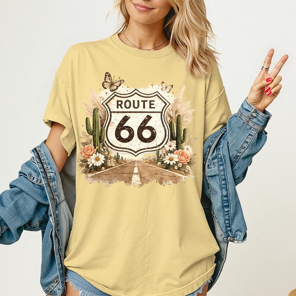 Route 66 100th Anniversary T-Shirt, Mother Road Centennial Tee, Vintage Desert Travel Graphic, 1926-2026 Shirt