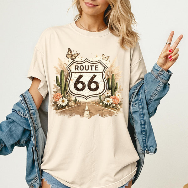 Route 66 100th Anniversary T-Shirt, Mother Road Centennial Tee, Vintage Desert Travel Graphic, 1926-2026 Shirt