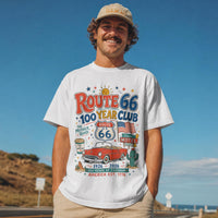 Route 66 Centennial Shirt, Route 66 100 Year Club Tee, Vintage Americana Road Trip Shirt, Retro Highway Graphic Tee, Travel Unisex T-shirt
