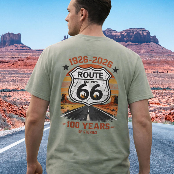 Route 66 Centennial T-Shirt | Vintage Road Trip Americana Tee