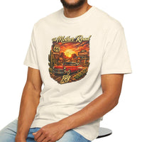 Route 66 Sunset Classic Car T-shirt | Mother Road Vintage Roadtrip