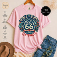 Route 66 Centennial T-Shirt, 100 Years Mother Road Vintage Americana Classic Car Motorcycle Road Trip Tee, Get Your Kicks