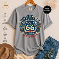 Route 66 Centennial T-Shirt, 100 Years Mother Road Vintage Americana Classic Car Motorcycle Road Trip Tee, Get Your Kicks