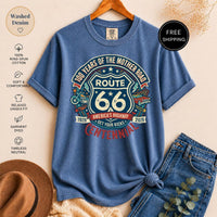 Route 66 Centennial T-Shirt, 100 Years Mother Road Vintage Americana Classic Car Motorcycle Road Trip Tee, Get Your Kicks