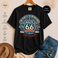 Route 66 Centennial T-Shirt, 100 Years Mother Road Vintage Americana Classic Car Motorcycle Road Trip Tee, Get Your Kicks