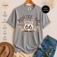 Route 66 T-Shirt, 100 Year Anniversary Vintage Floral Graphic
