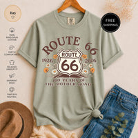 Route 66 T-Shirt, 100 Year Anniversary Vintage Floral Graphic