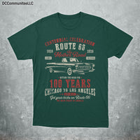 Summer Trips Route 66 Couple Celebration T-Shirt, Vintage Classic Car Road Trip Apparel