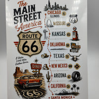 Route 66 Map, USA Highway Road Map, Travel Route 66, Ride Route 66, USA Memorabilia, Main street America, Metal Plaque Sign, Hanging Sign