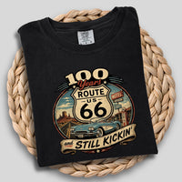 Route 66 T-Shirt | Hundred Years and Still Kickin' Tee | Retro Highway Anniversary Crewneck