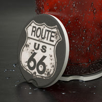 Vintage Route 66 Shield Car Coaster | Soapstone Drink Holder