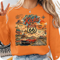 Route 66 Road Trip PNG, Get Your Kicks Mustang Tee, Arizona New Mexico Texas Highway Map, Retro Diner Graphic, Instant Download