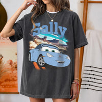 Retro Sally Carrera Porsche Tee, Radiator Springs Graphic Shirt, Route 66 Road Trip Top