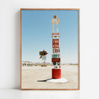 Roys Gas Wall Art: Route 66 Gas Station Photography, Mojave Desert Americana, California Travel Decor (Digital Download)