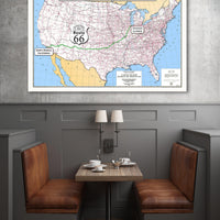 High Resolution Antique Route 66 map, large printable poster (instant download)