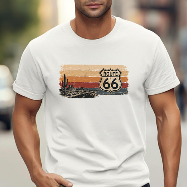 Route 66 Retro Sunset Shirt Route 66 Centennial Tee Vintage Americana Shirt Road Trip Gift Route 66 1926 2026 Mens Tee