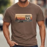Route 66 Retro Sunset Shirt Route 66 Centennial Tee Vintage Americana Shirt Road Trip Gift Route 66 1926 2026 Mens Tee