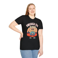 America 250 Route 66 Vintage Shield T-Shirt | 1776-2026 Roadtrip Tee