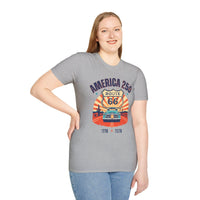 America 250 Route 66 Vintage Shield T-Shirt | 1776-2026 Roadtrip Tee